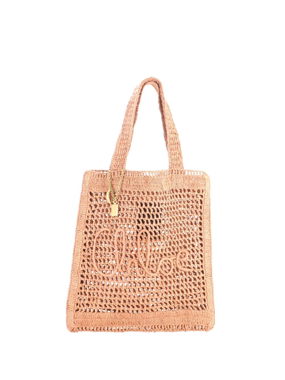Chloe Summer Banana Tote Woven Raffia #356650C14B